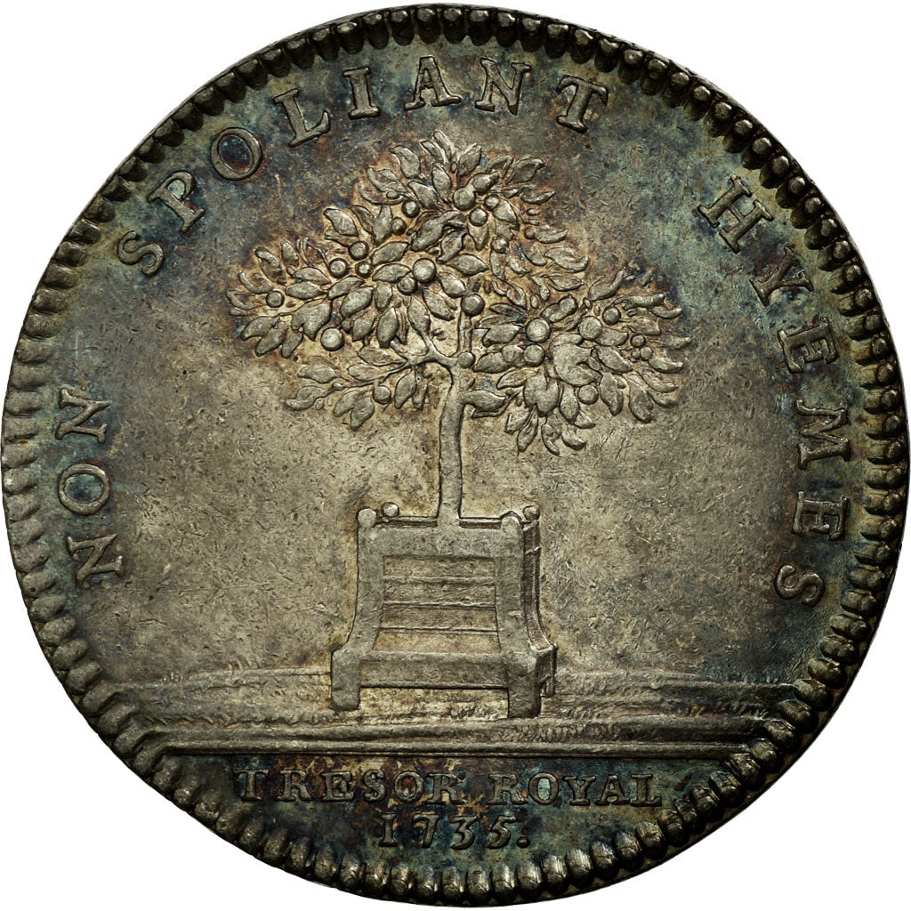 France, Token, Royal, 1735, AU(55-58), Silver, Feuardent:2041