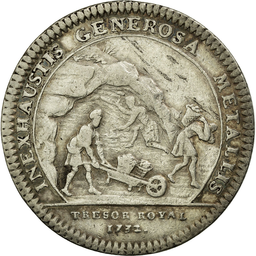 France, Token, Royal, 1732, AU(50-53), Silver, Feuardent:2032