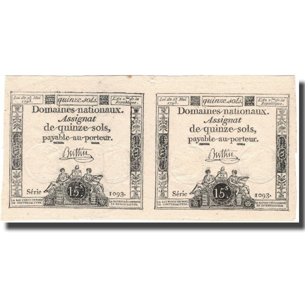 France, 15 Sols, 1793, 1793-05-23, EF(40-45), KM:A69b