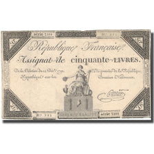 France, 50 Livres, 1792, 1792-12-14, EF(40-45), KM:A72