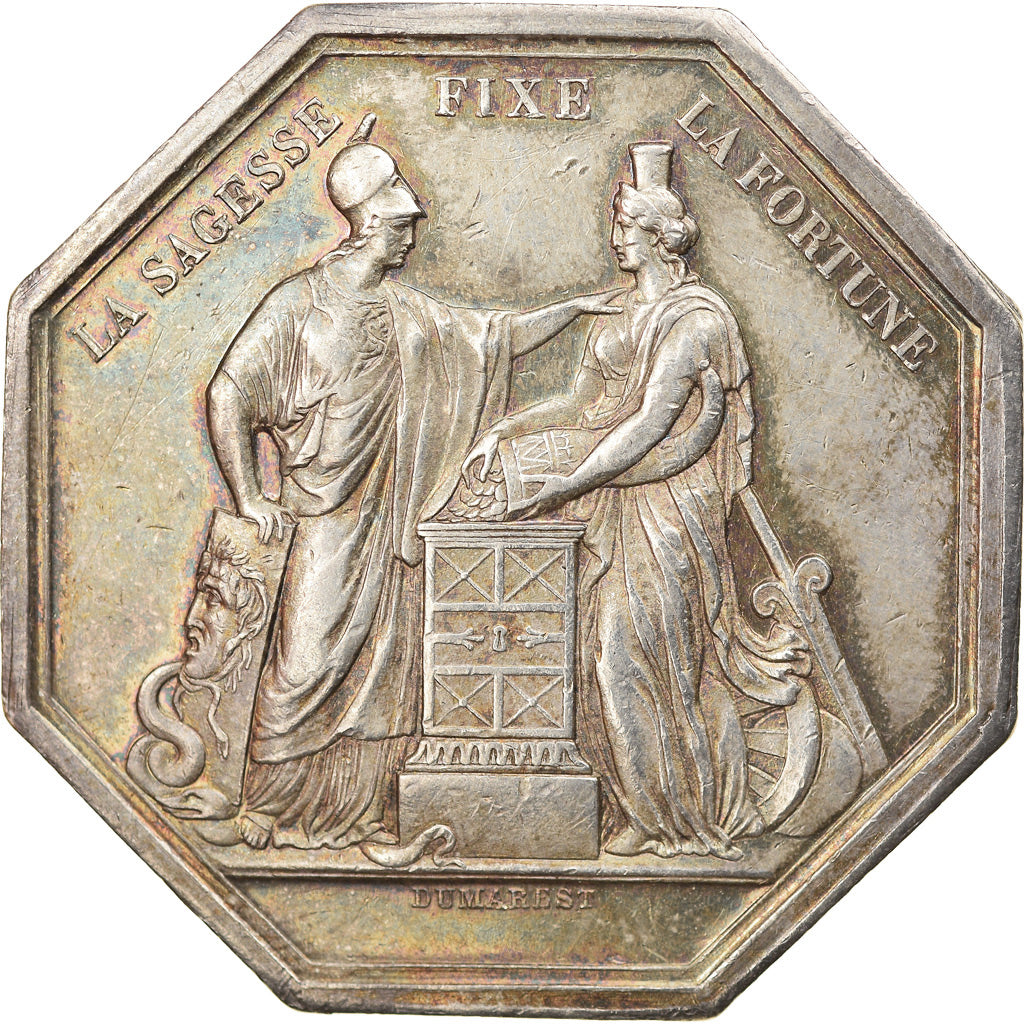 Frankrijk, Medaille, Banque de France, An VIII, Dumarest, PR, Zilver