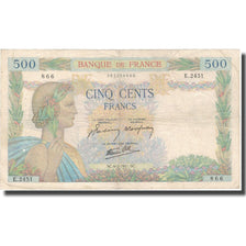 France, 500 Francs, La Paix, 1941, 1941-02-06, VF(20-25), Fayette:31.14, KM:95b