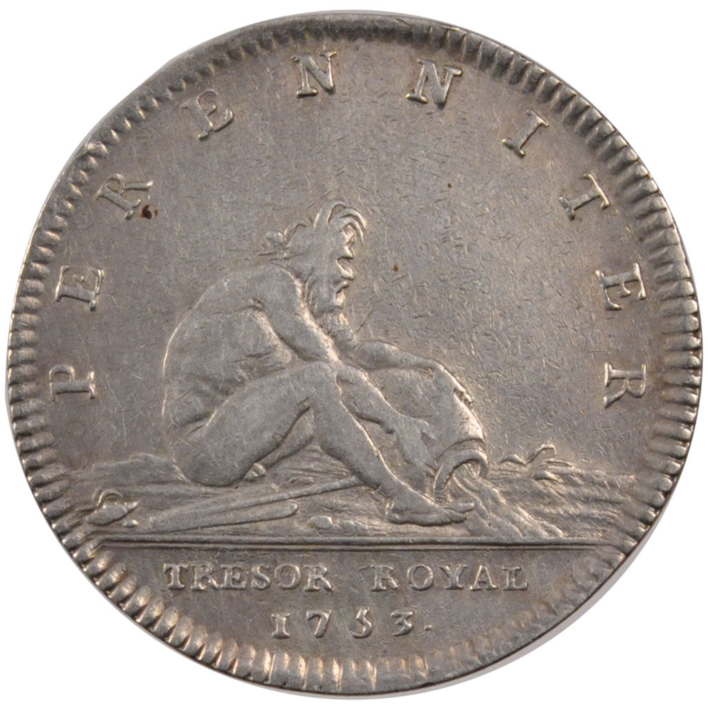 France, Royal, Token, 1753, EF(40-45), Silver, Feuardent #2082, 7.39