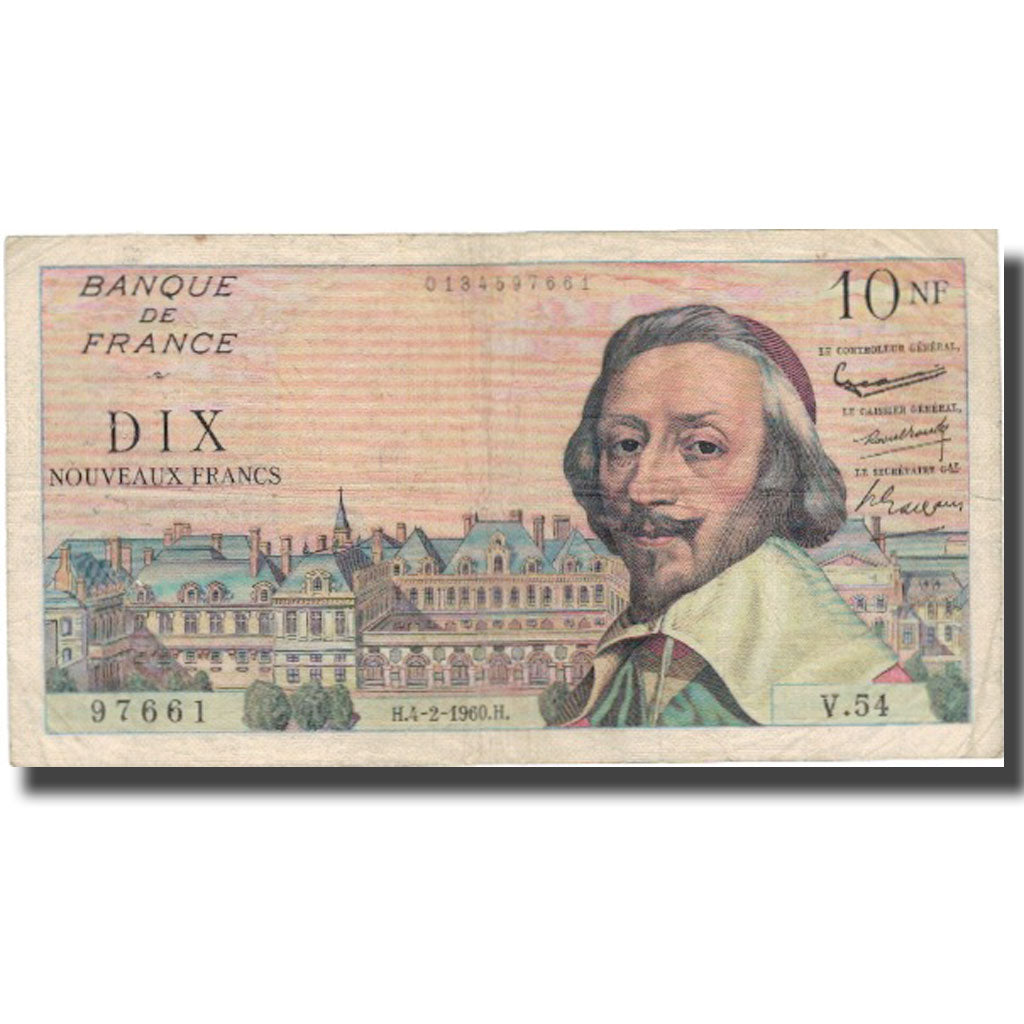 Francia, 10 Nouveaux Francs, Richelieu, 1960, 1960-02-04, BC, Fayette:57.5