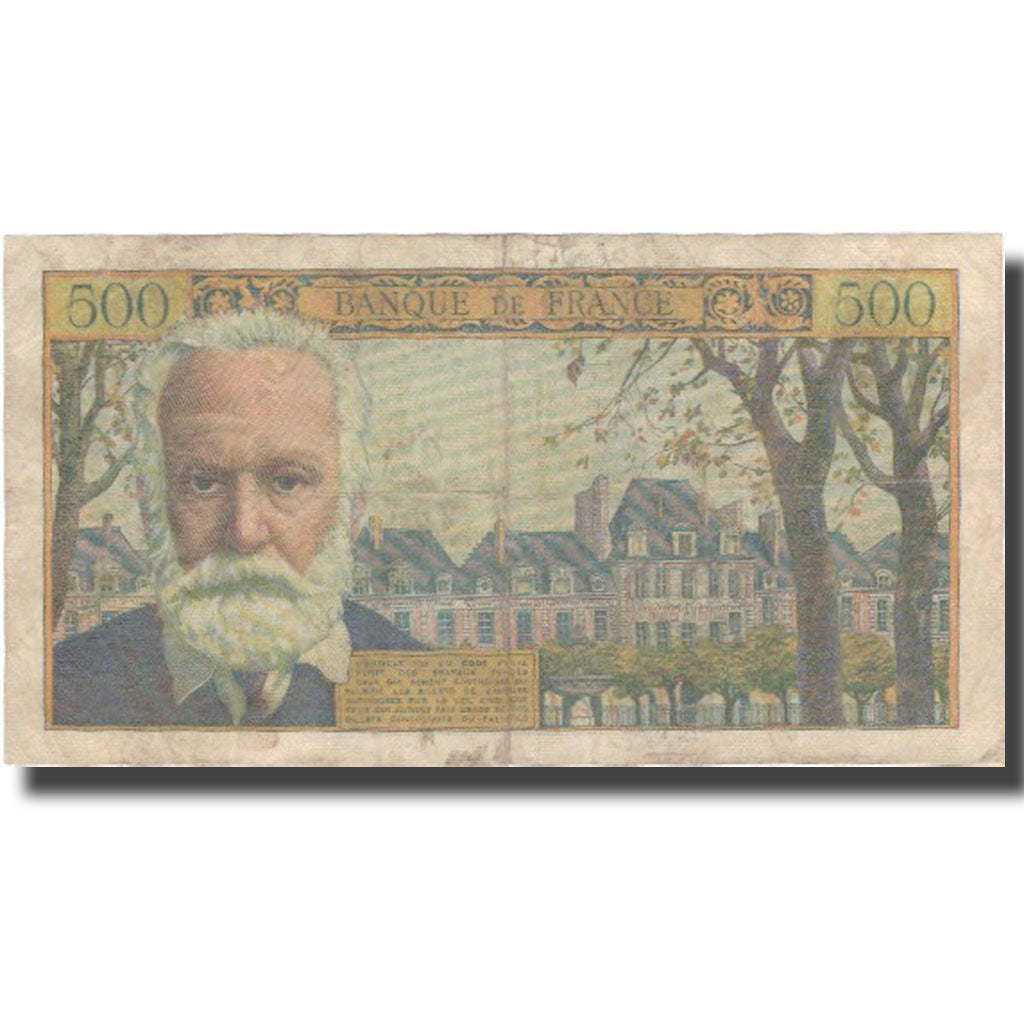 Francja, 500 Francs, Victor Hugo, 1958, 1958-02-06, VF(30-35), Fayette:35.8