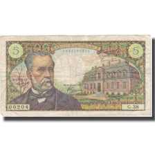 France, 5 Francs, Pasteur, 1966, 1966-11-04, VF(20-25), Fayette:61.4, KM:146a