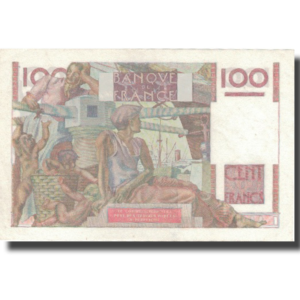 França, 100 Francs, Jeune Paysan, 1949, 1949-02-17, EF(40-45), Fayette:28.22