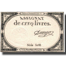 France, 5 Livres, 1793, Duverger, 1793, AU(55-58), KM:A76