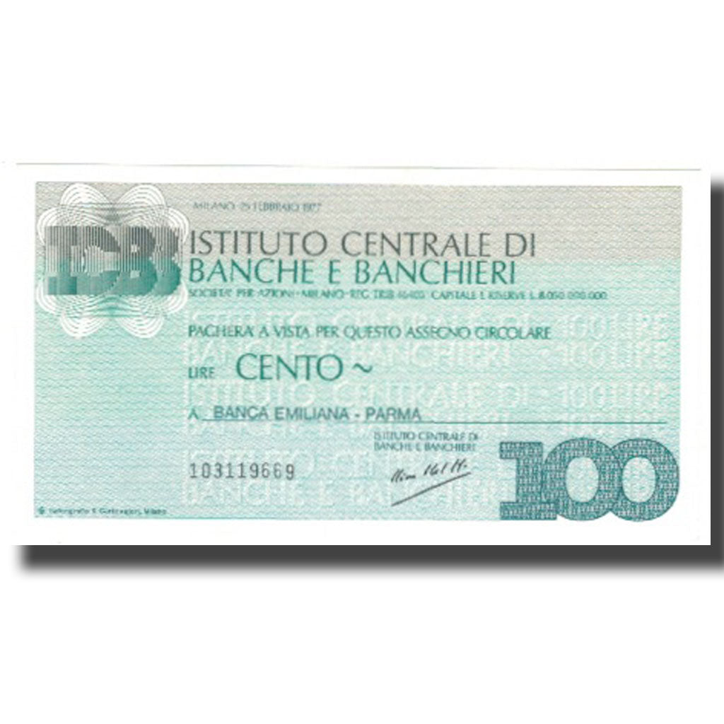 Geldschein, Italien, 100 Lire, 1977, 1977-02-25, UNZ