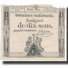 Francia, 10 Sous, 1793, 1793-05-23, B+, KM:A68b, Lafaurie:165