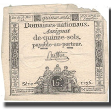 Francia, 15 Sols, 1793, 1793-05-23, BC, KM:A69b, Lafaurie:166