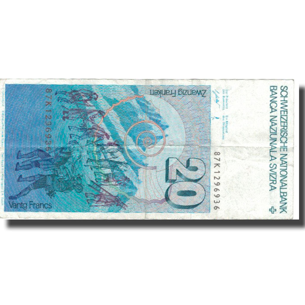Banknote, Switzerland, 20 Franken, KM:55g, EF(40-45)