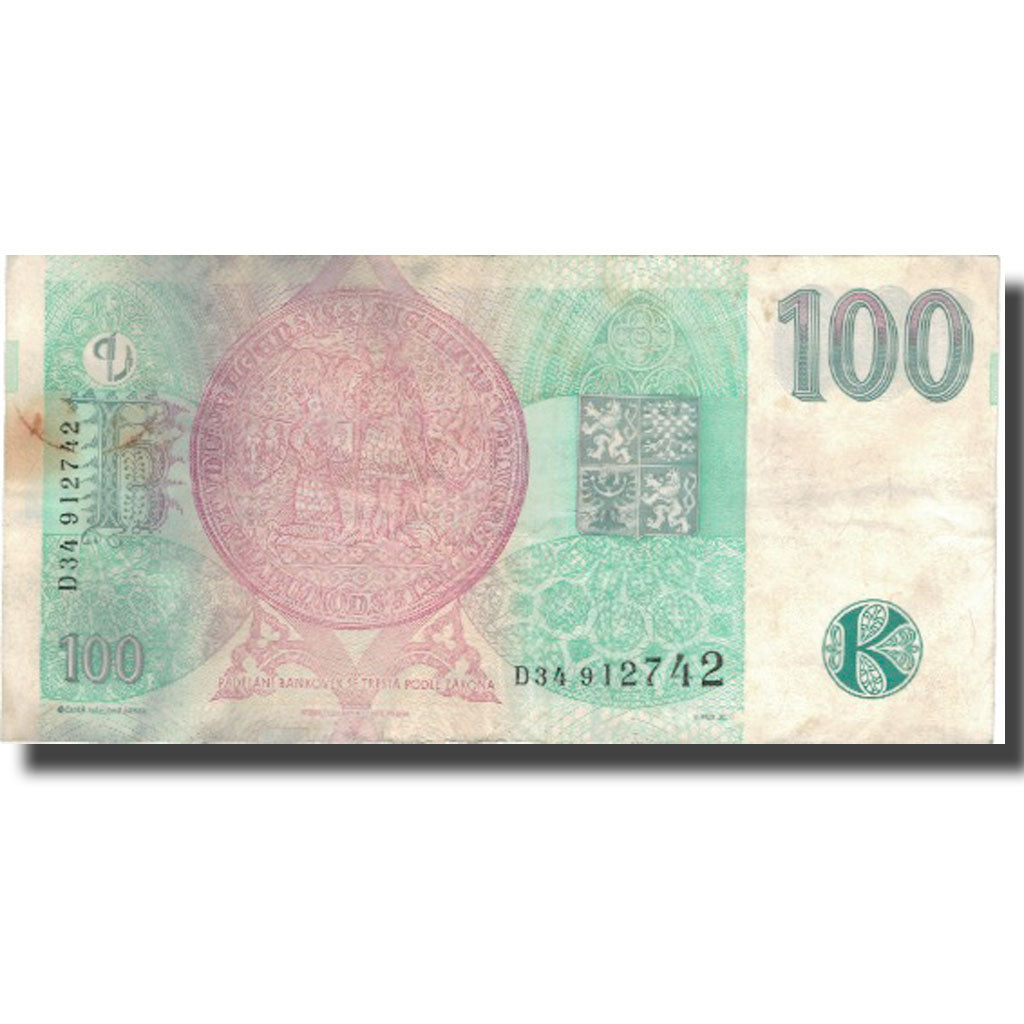 Banknote, Czech Republic, 100 Korun, 1997, 1997, KM:18, VG(8-10)