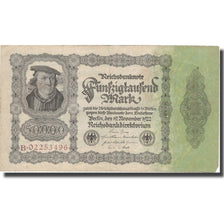 Banknote, Germany, 50,000 Mark, 1922, 1922-11-19, KM:79, AU(50-53)