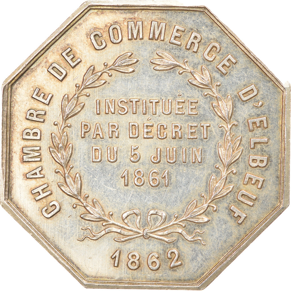 France, Token, Chambre de Commerce d'Elbeuf, Business & industry, 1862