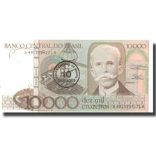 Banknote, Brazil, 10 Cruzados on 10,000 Cruzeiros, 1986, 1986, KM:206