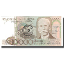Banknote, Brazil, 10 Cruzados on 10,000 Cruzeiros, 1986, 1986, KM:206