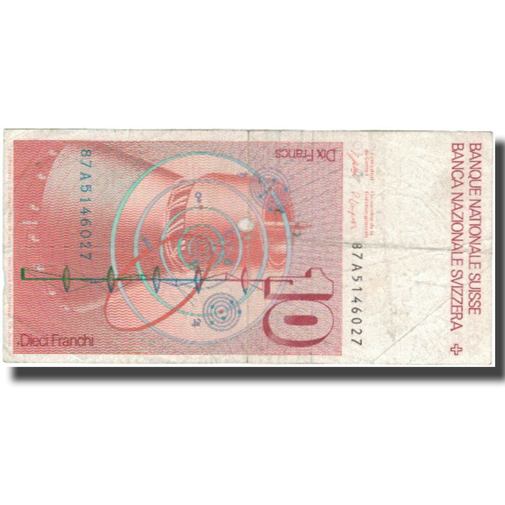 Banknote, Switzerland, 10 Franken, 1983, 1983, KM:53e, VF(20-25)