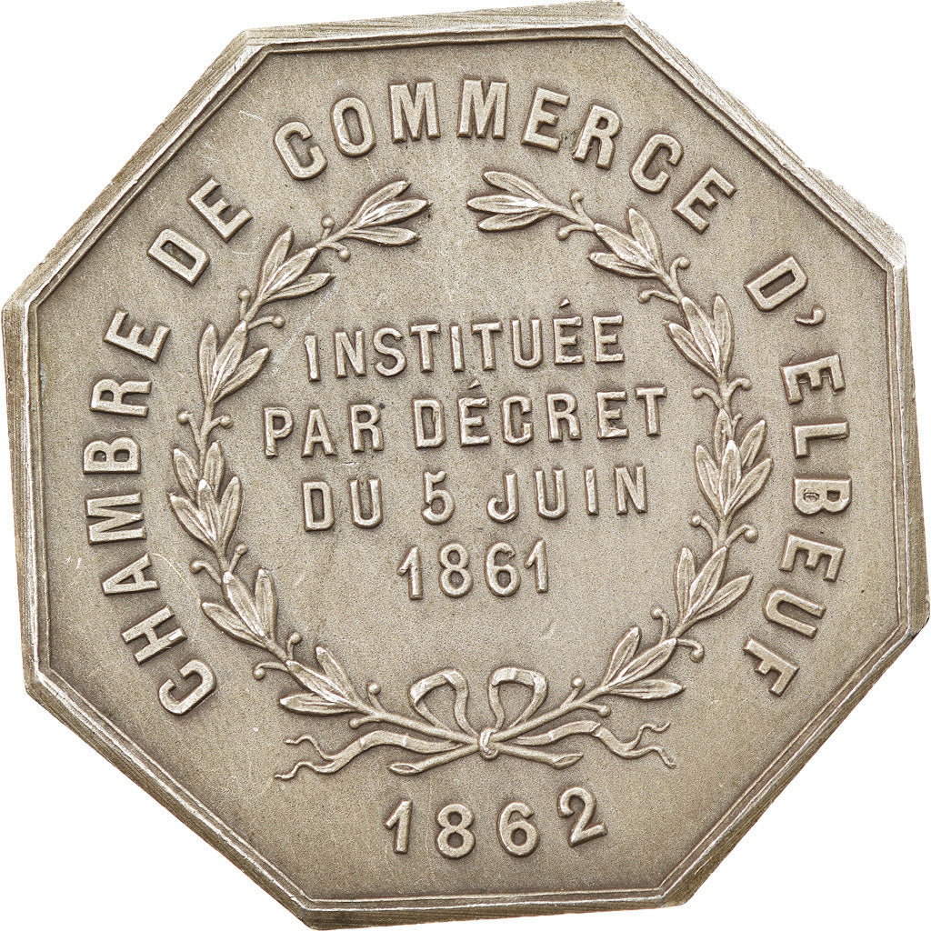 France, Token, Chambre de Commerce d'Elbeuf, Business & industry, 1862