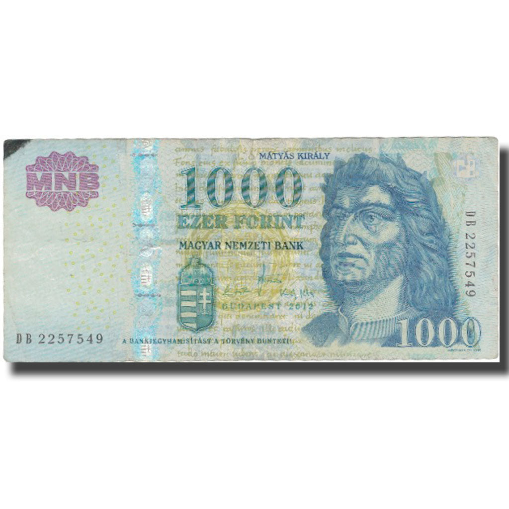 Geldschein, Ungarn, 1000 Forint, 2012, 2012, S+