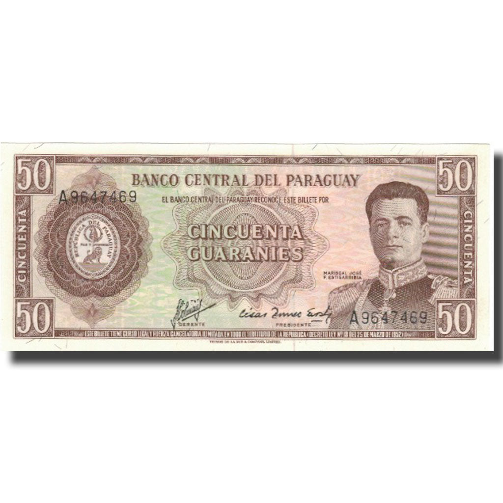 Banconote, Paraguay, 50 Guaranies, L1952, KM:197b, FDS