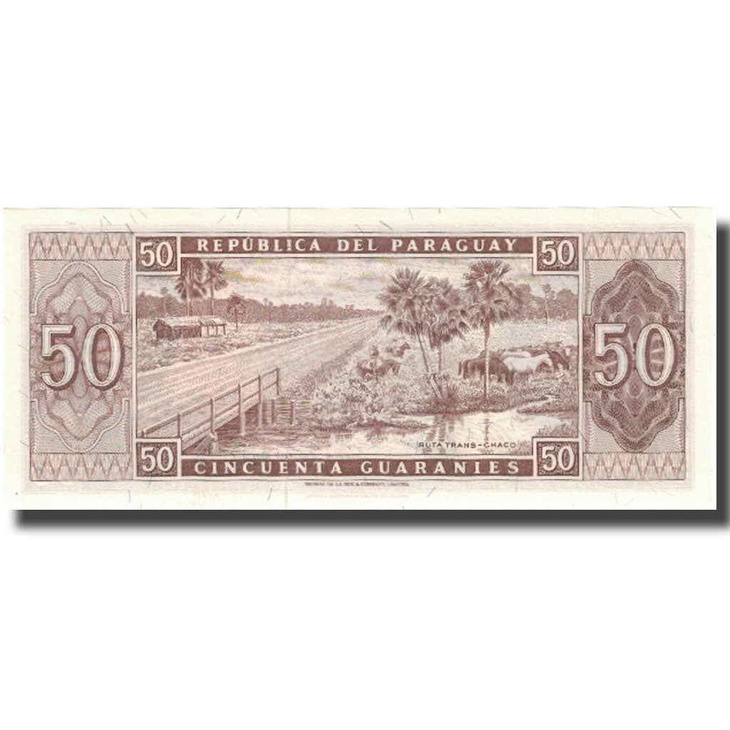 Banconote, Paraguay, 50 Guaranies, L1952, KM:197b, FDS