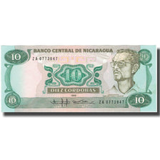 Nota, Nicarágua, 10 Cordobas, 1985, 1988, KM:151, UNC(65-70)