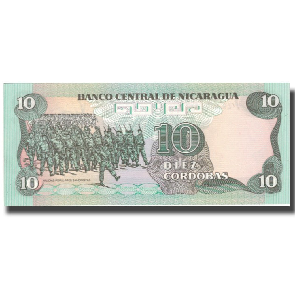Banknote, Nicaragua, 10 Cordobas, 1985, 1988, KM:151, UNC(65-70)