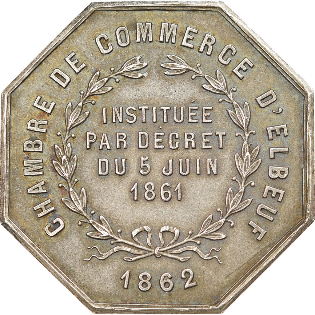 France, Token, Chambre de Commerce d'Elbeuf, Business & industry, 1862
