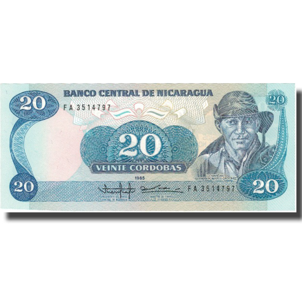 Billet, Nicaragua, 20 Cordobas, 1985-1988, KM:152, NEUF