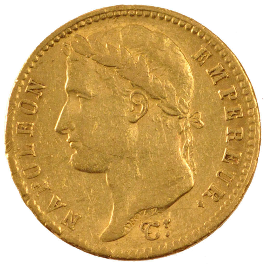 FRANCE, Napoléon I, 20 Francs, 1809, Paris, KM #695.1, EF(40-45), Gold, Gadoury 