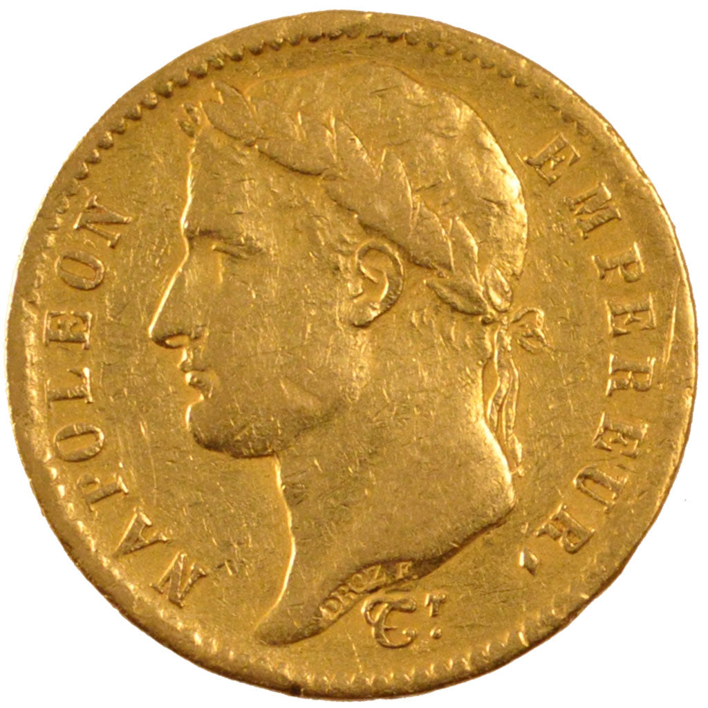 FRANCE, Napoléon I, 20 Francs, 1813, Paris, KM #695.1, EF(40-45), Gold, Gadoury 