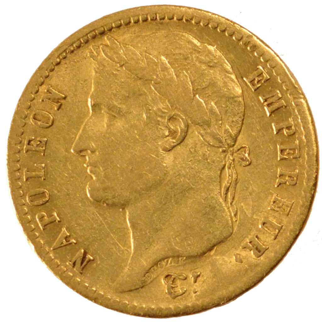 FRANCE, Napoléon I, 20 Francs, 1813, Lille, KM #695.10, AU(50-53), Gold, Gadoury