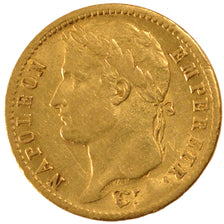 FRANCE, Napoléon I, 20 Francs, 1813, Lille, KM #695.10, AU(50-53), Gold, Gadoury
