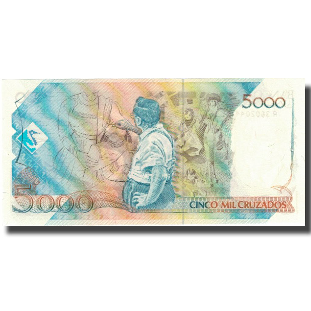 Banconote, Brasile, 5 Cruzados Novos on 5000 Cruzados, Undated (1989), KM:217b