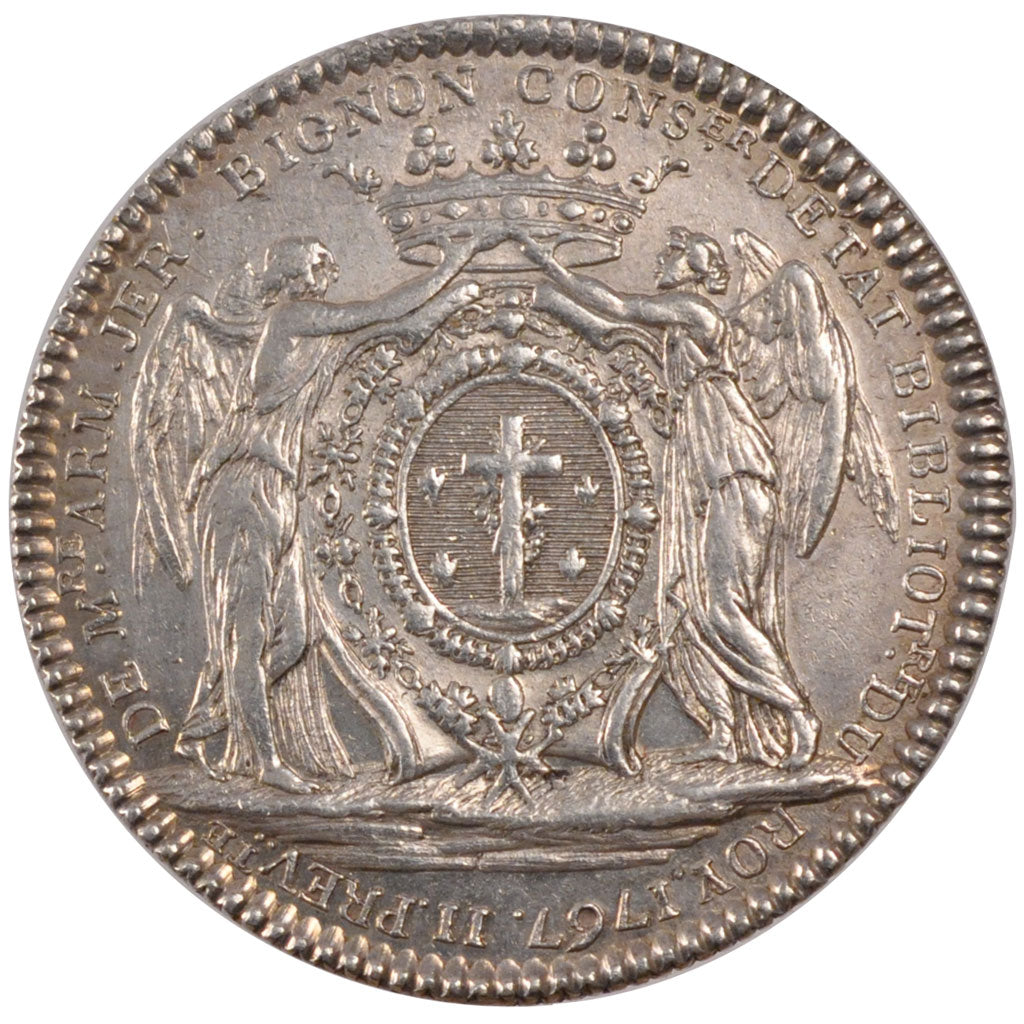 France, Royal, Token, 1767, MS(60-62), Silver, Feuardent #3738, 10.49