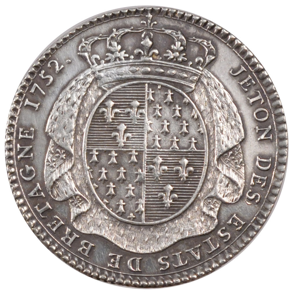 France, Royal, Token, 1752, EF(40-45), Silver, Feuardent #8763, 6.39