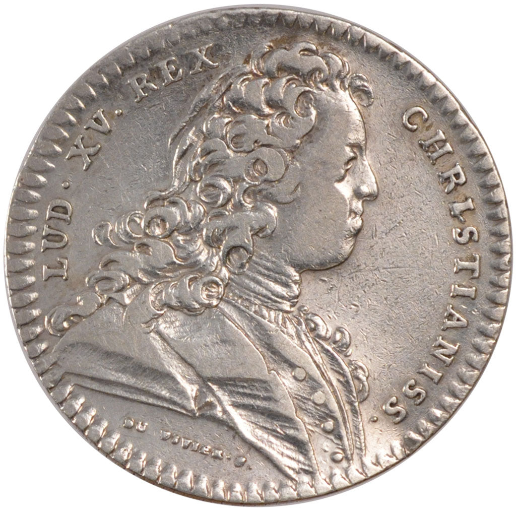 France, Royal, Token, 1716, EF(40-45), Silver, Feuardent #4406, 7.92