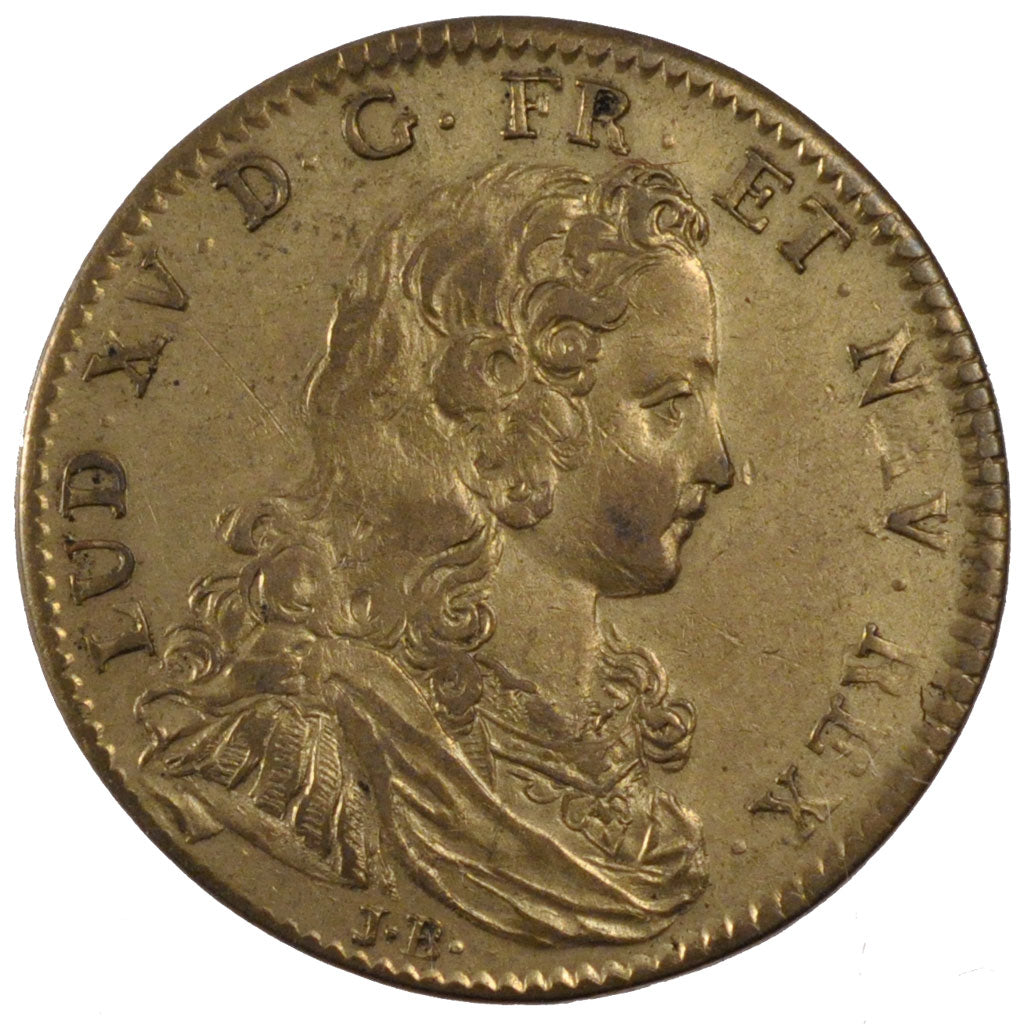 France, Royal, Token, 1721, EF(40-45), Brass, Feuardent #2458, 6.66