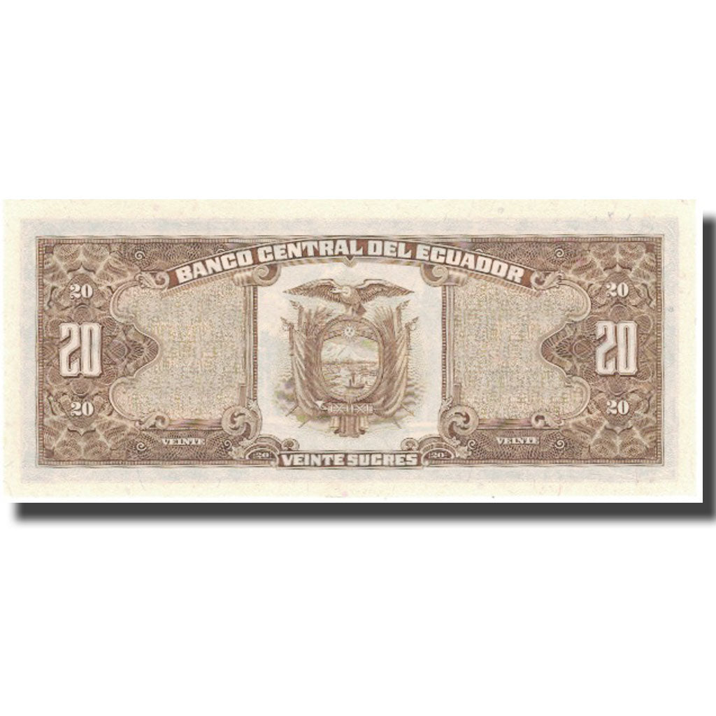 Nota, Equador, 20 Sucres, 1986, 1986-04-29, KM:121Aa, UNC(60-62)