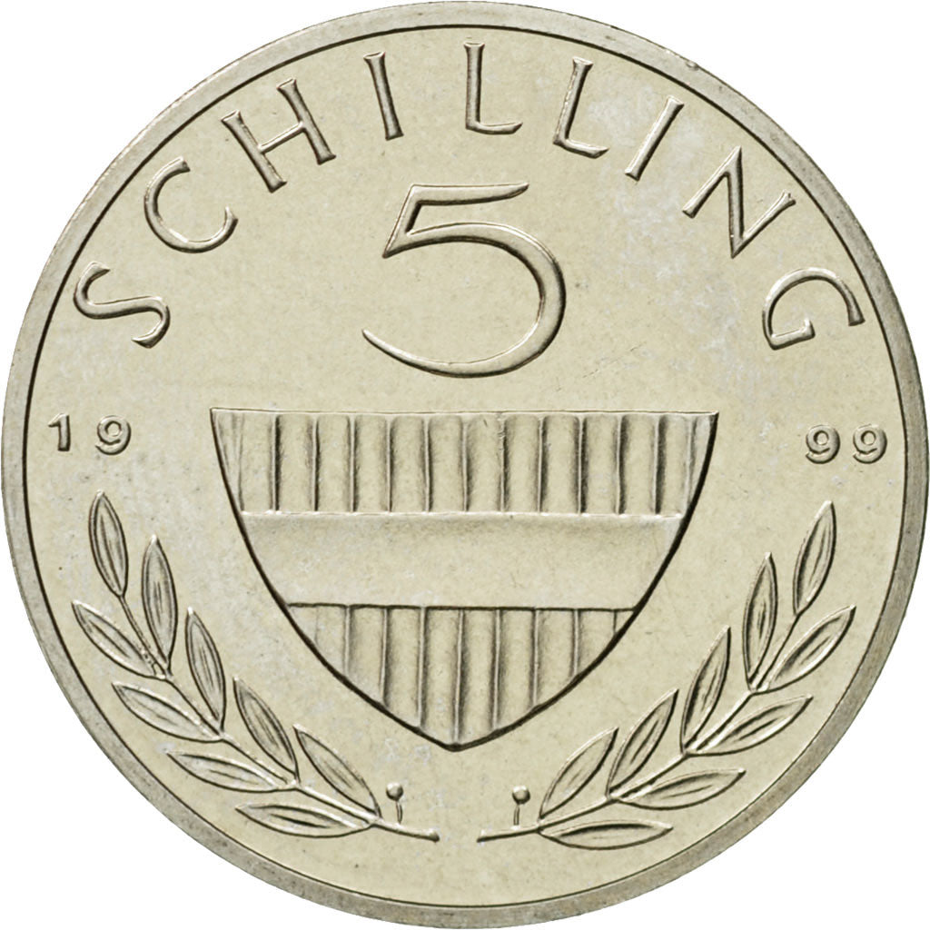 Coin, Austria, 5 Schilling, 1999, MS(63), Copper-nickel, KM:2889a