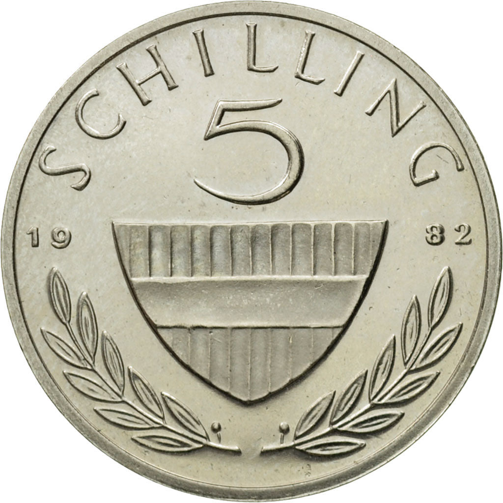 Moneda, Austria, 5 Schilling, 1982, SC, Cobre - níquel, KM:2889a