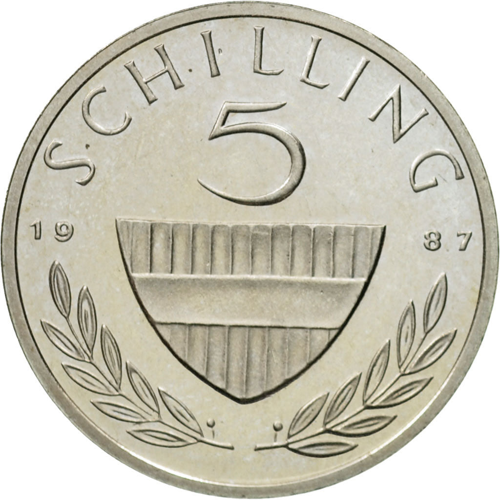 Moneta, Austria, 5 Schilling, 1987, SPL, Rame-nichel, KM:2889a