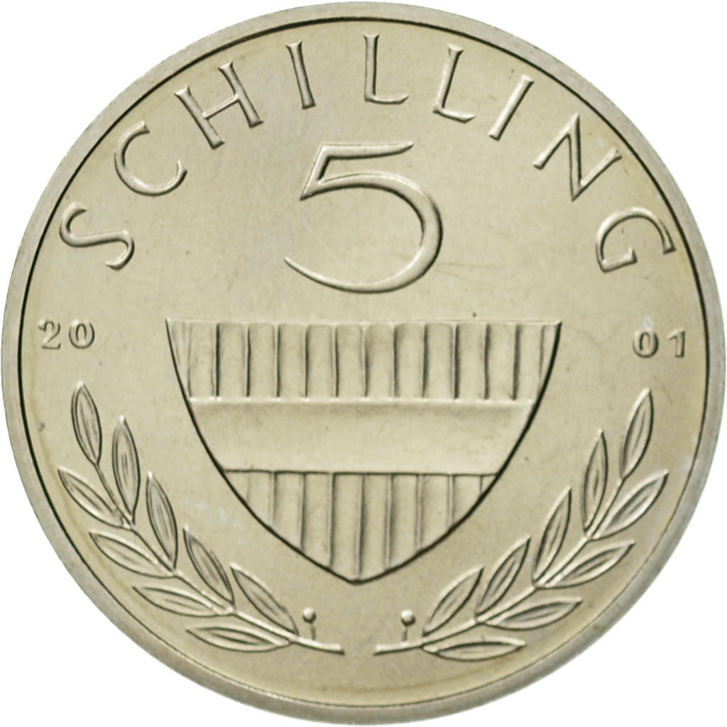 Coin, Austria, 5 Schilling, 2001, MS(63), Copper-nickel, KM:2889a