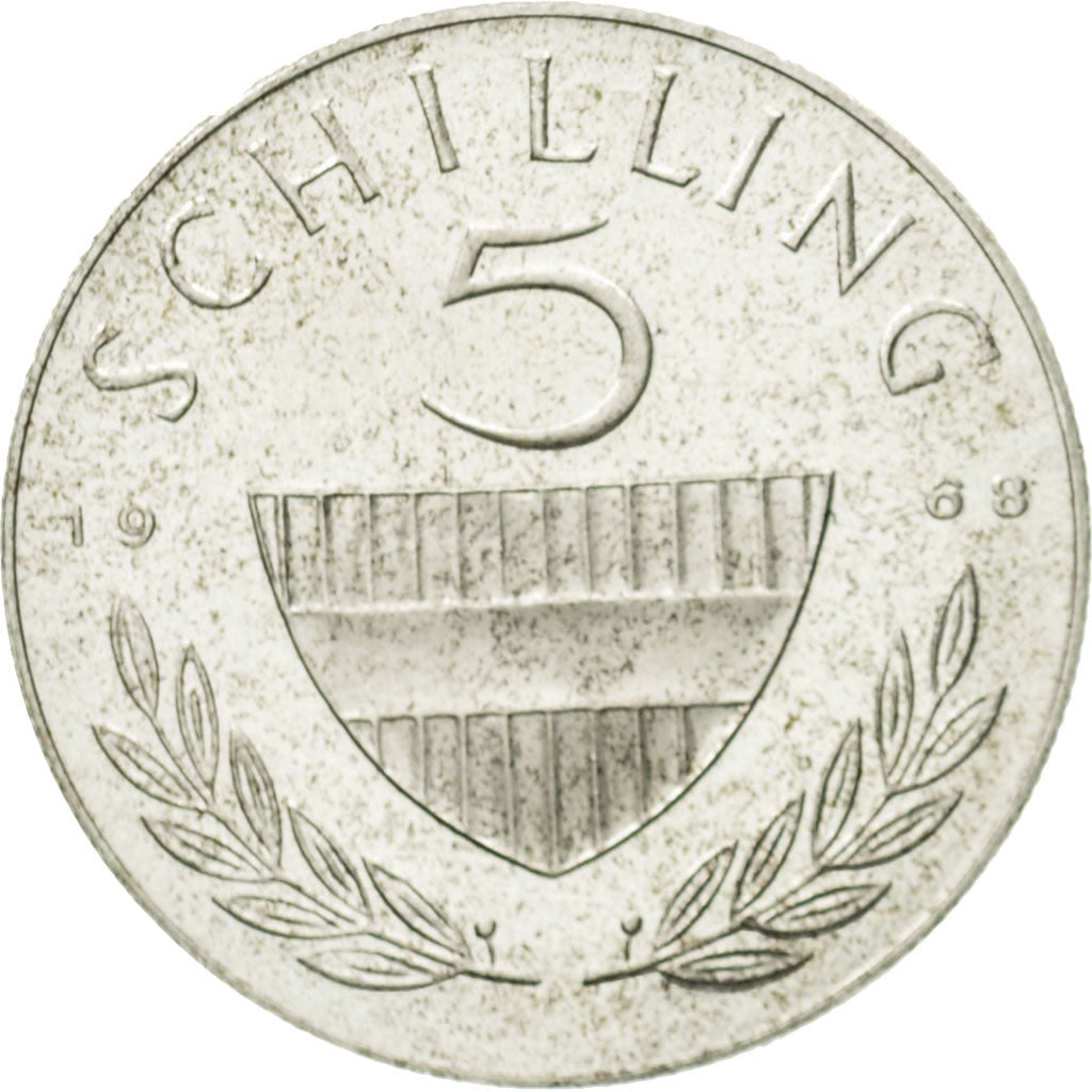 Moneda, Austria, 5 Schilling, 1968, SC, Plata, KM:2889
