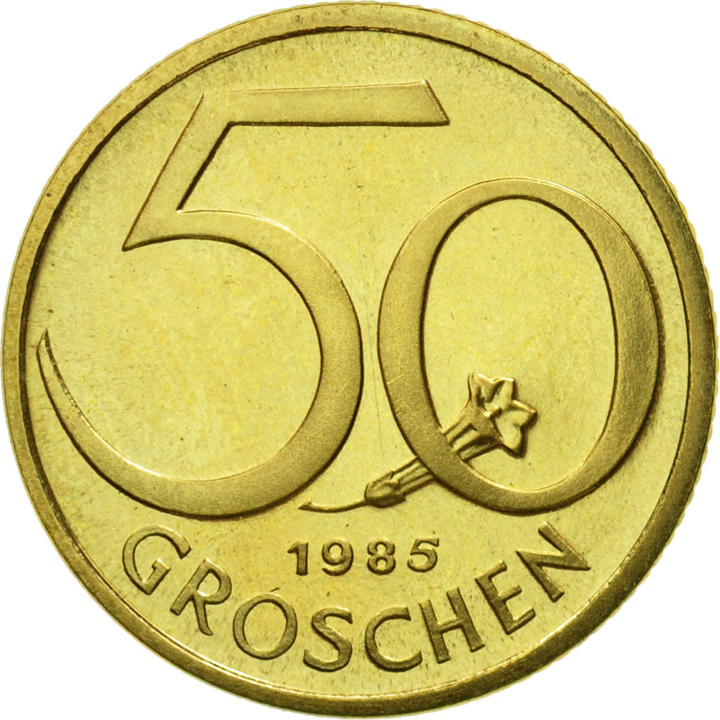 Moneda, Austria, 50 Groschen, 1985, SC, Aluminio - bronce, KM:2885