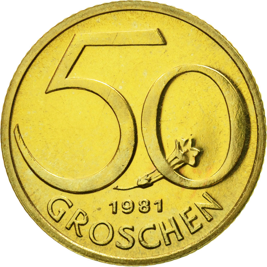 Moneda, Austria, 50 Groschen, 1981, SC, Aluminio - bronce, KM:2885