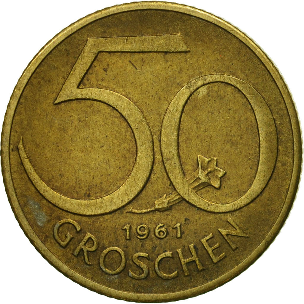 Münze, Österreich, 50 Groschen, 1961, UNZ, Aluminum-Bronze, KM:2885