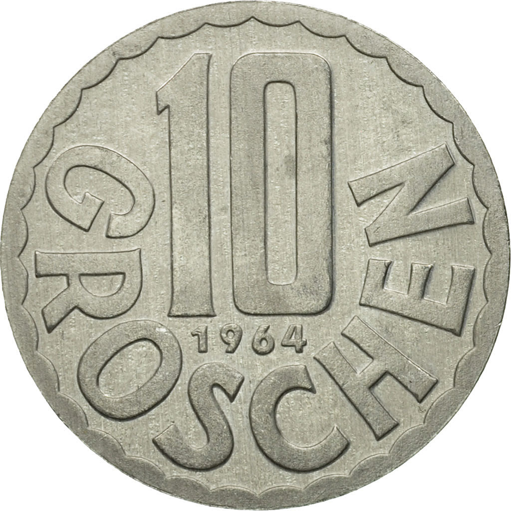 Munten, Oostenrijk, 10 Groschen, 1964, Vienna, UNC-, Aluminium, KM:2878