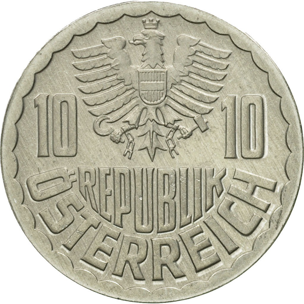 Munten, Oostenrijk, 10 Groschen, 1986, Vienna, UNC-, Aluminium, KM:2878
